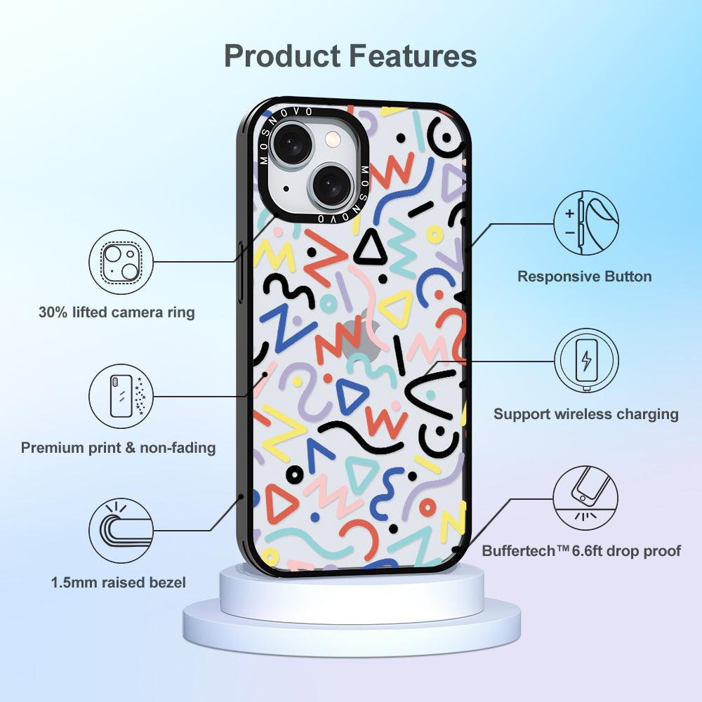 Doodle Art Phone Case - iPhone 15 Plus Case - MOSNOVO