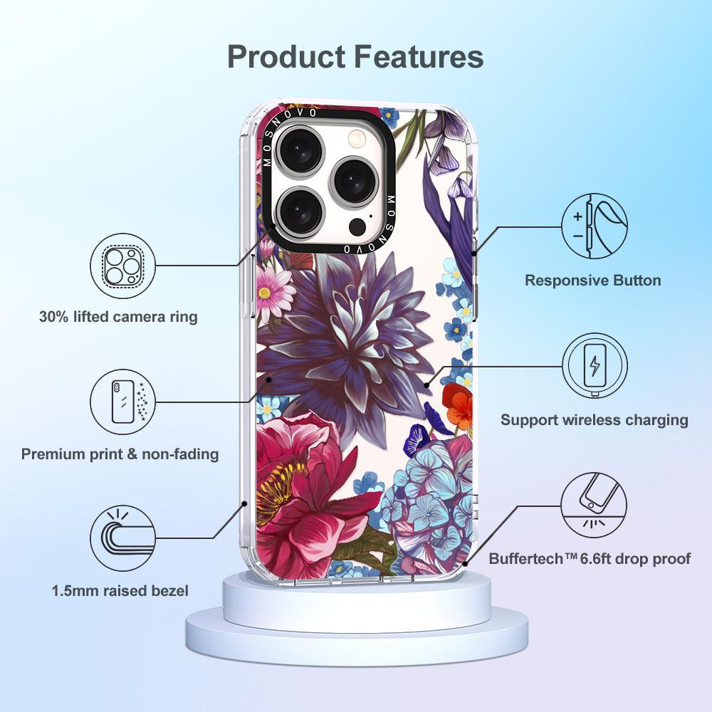 Blue Lilacs Phone Case - iPhone 15 Pro Case - MOSNOVO