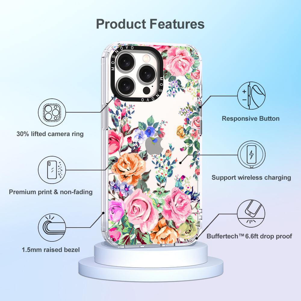 Flower Garden Phone Case - iPhone 15 Pro Max Case - MOSNOVO