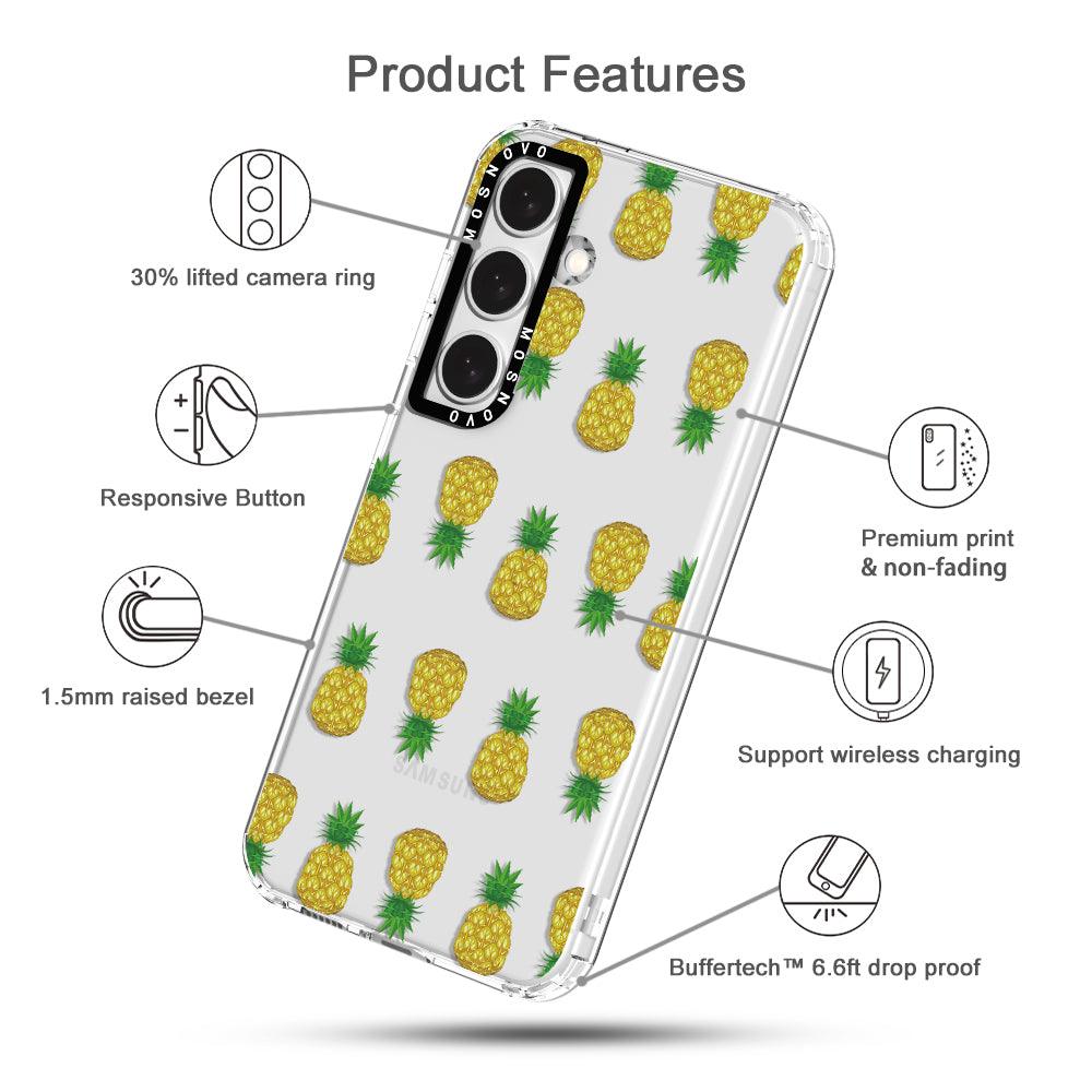 Cute Hawaiian Pineapple Phone Case - Samsung Galaxy S24 Case - MOSNOVO