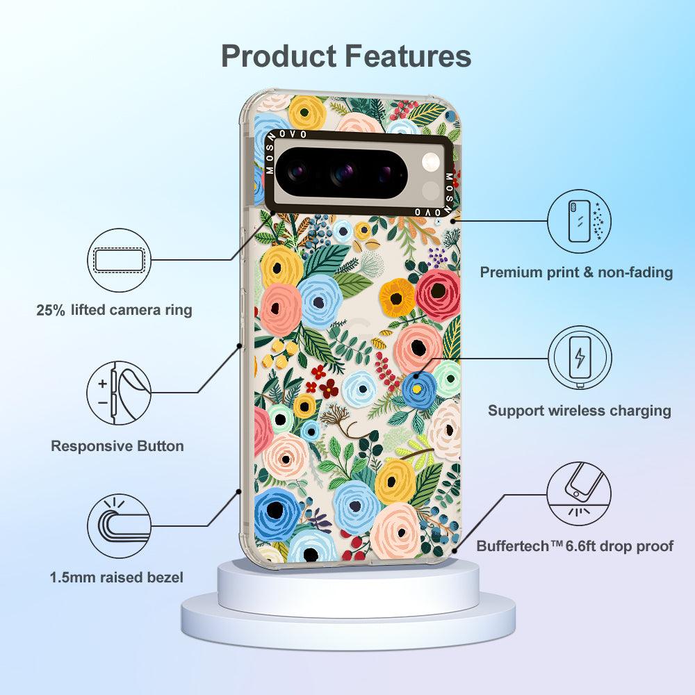 Pastel Perfection Flower Phone Case - Google Pixel 8 Pro Case - MOSNOVO