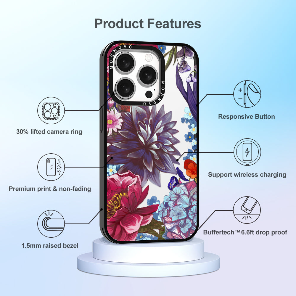 Blue Lilacs Phone Case - iPhone 15 Pro Case - MOSNOVO