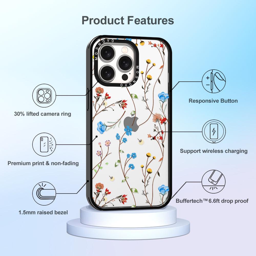 Wildflowers Phone Case - iPhone 15 Pro Max Case - MOSNOVO