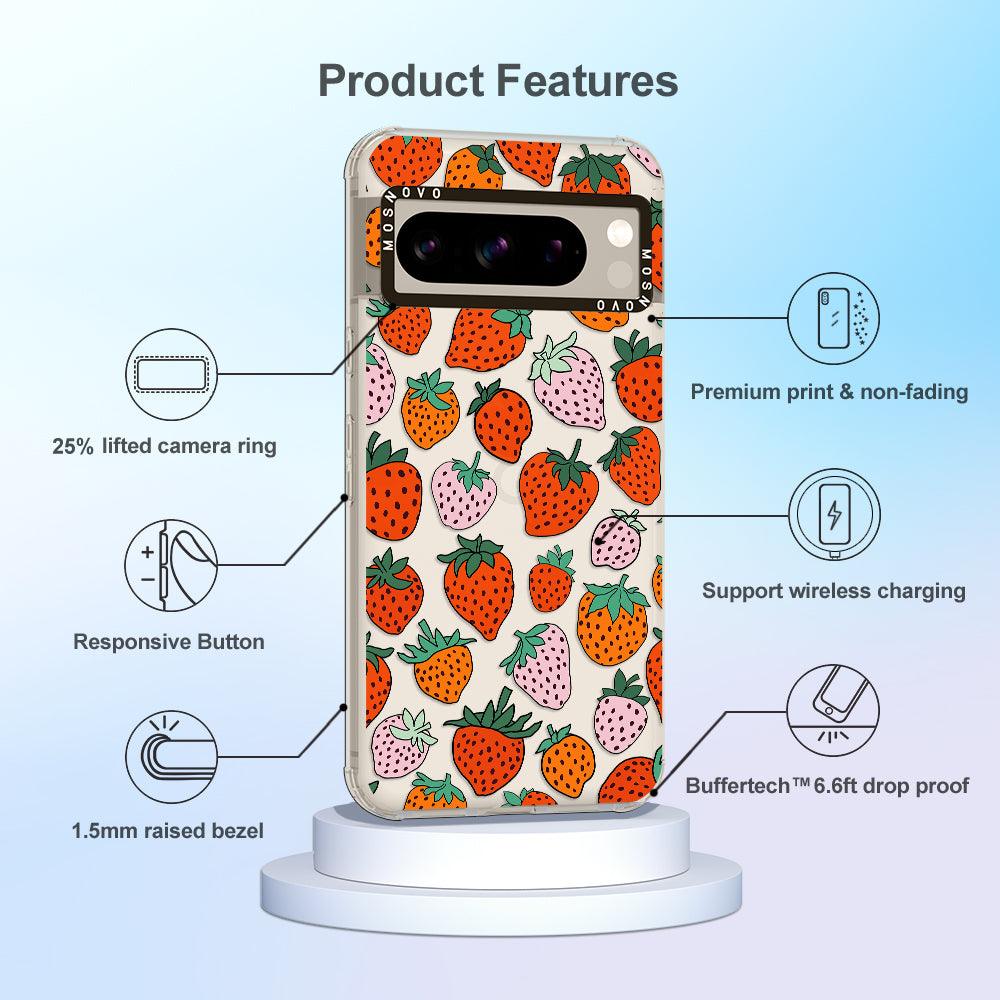 Cute Strawberry Phone Case - Google Pixel 8 Pro Case - MOSNOVO