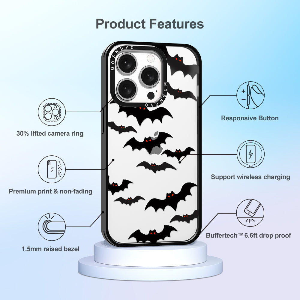 Evil Bat Phone Case - iPhone 15 Pro Case - MOSNOVO