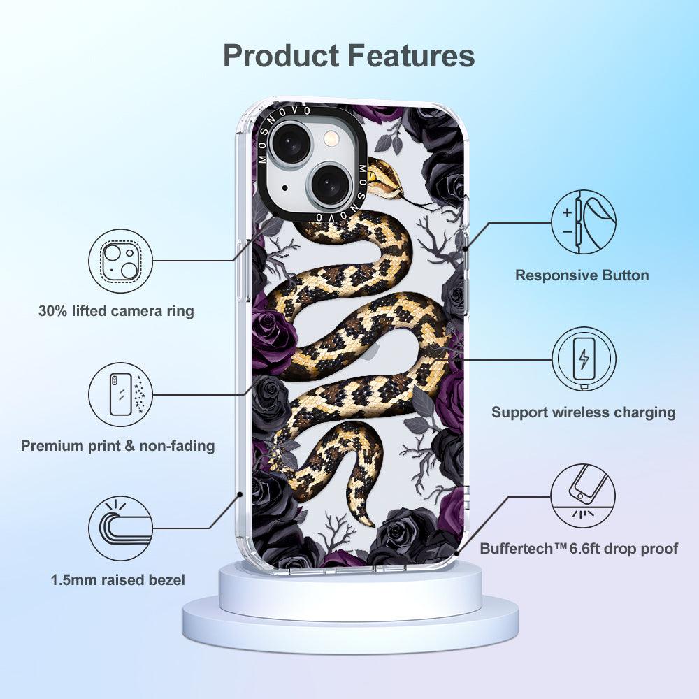 Secret Snake Garden Phone Case - iPhone 15 Case - MOSNOVO