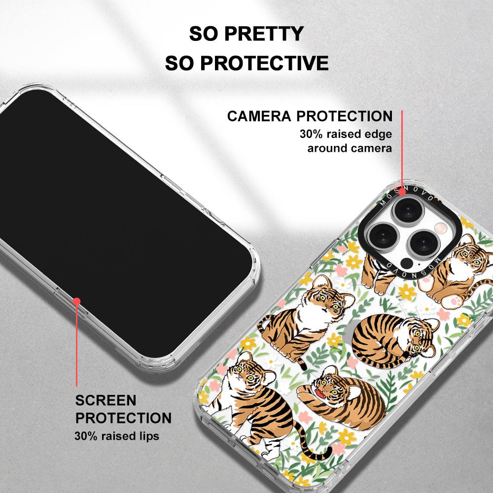 Cute Tiger Phone Case - iPhone 15 Pro Max Case - MOSNOVO