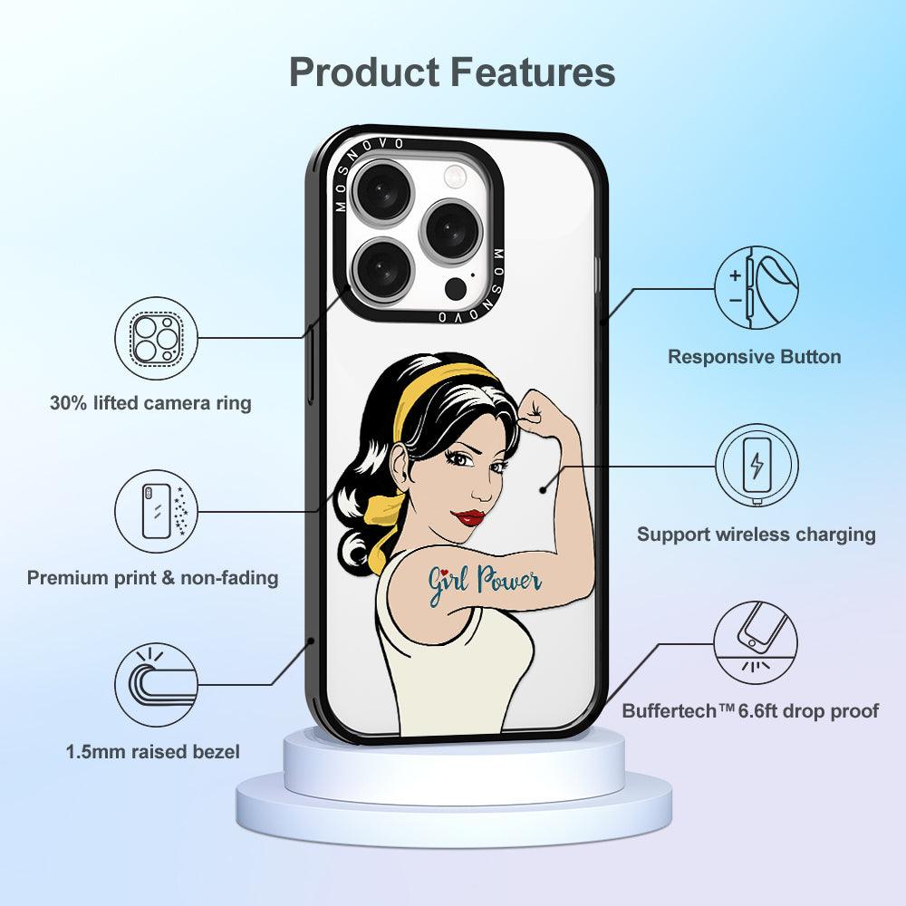 Girl Power Phone Case - iPhone 15 Pro Case - MOSNOVO