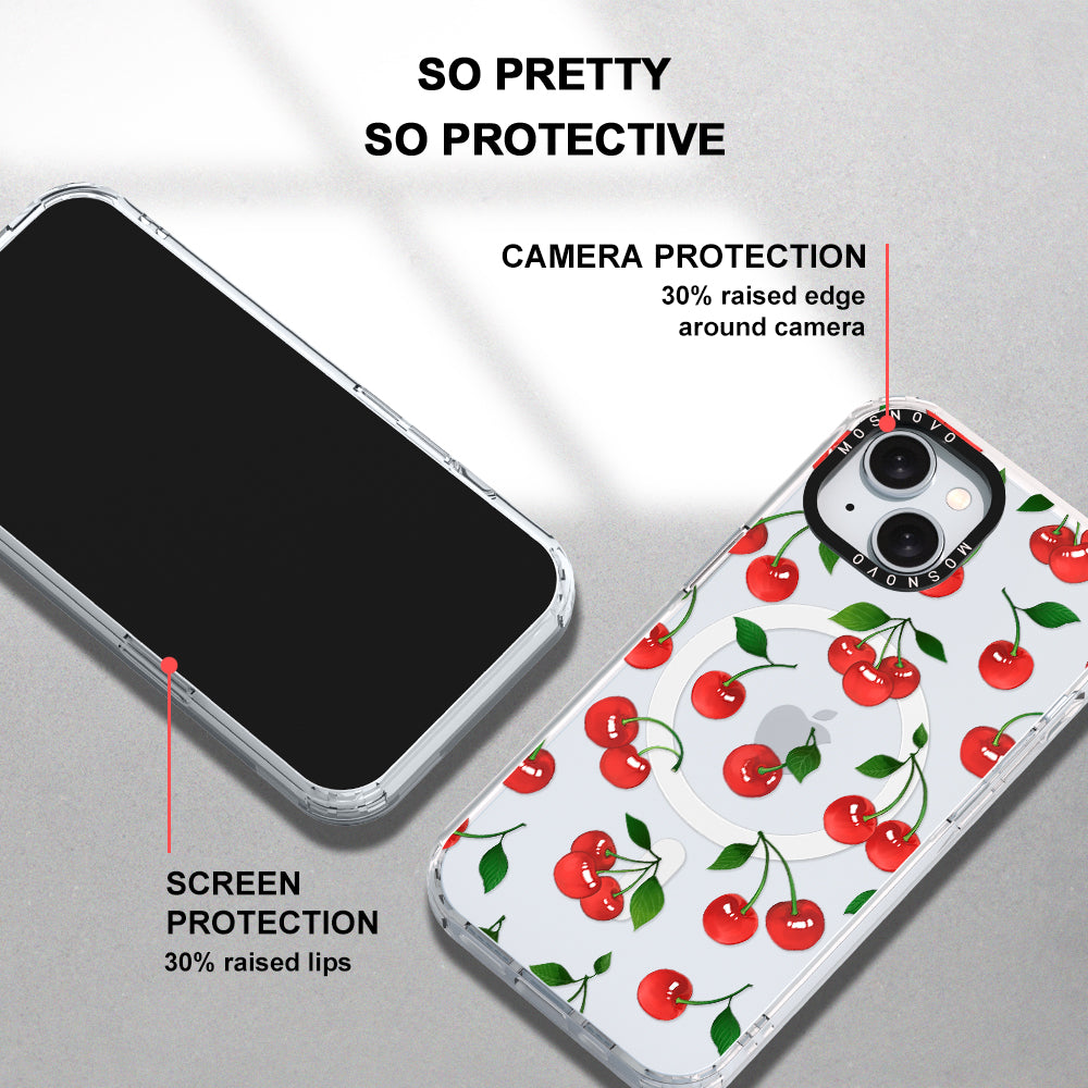 Cute Cherry Phone Case - iPhone 15 Case Clear With Magsafe