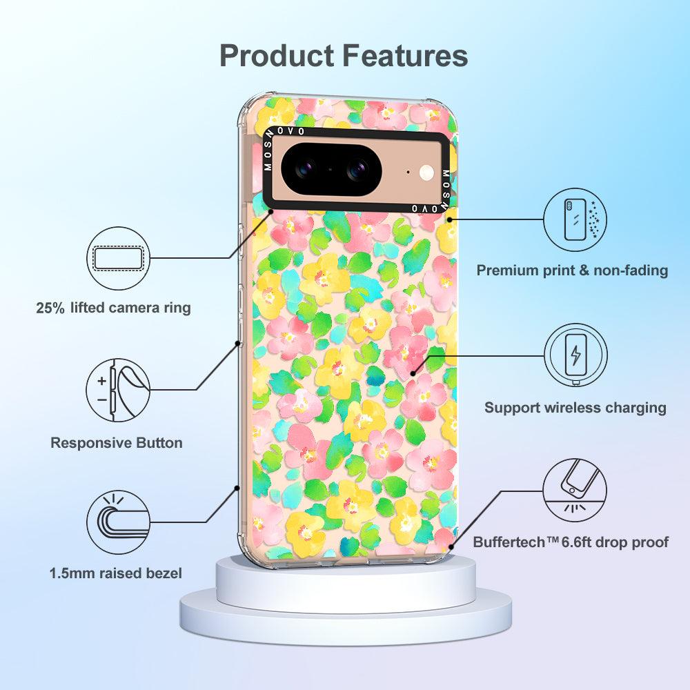 Floral Print Phone Case - Google Pixel 8 Case - MOSNOVO