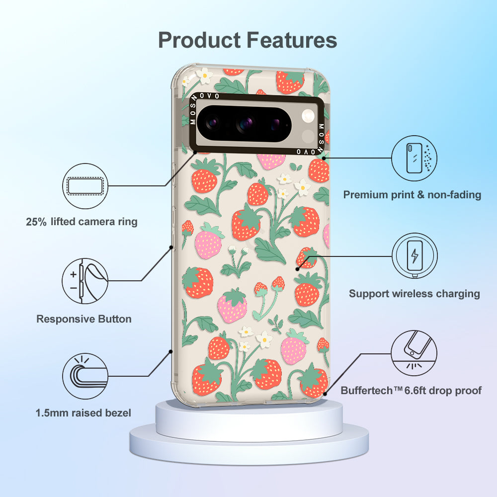 Cute Strawberry Phone Case - Google Pixel 8 Pro Case - MOSNOVO