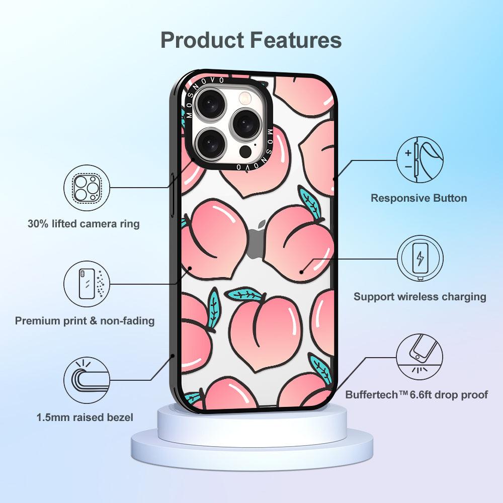 Cute Peach Phone Case - iPhone 15 Pro Max Case - MOSNOVO