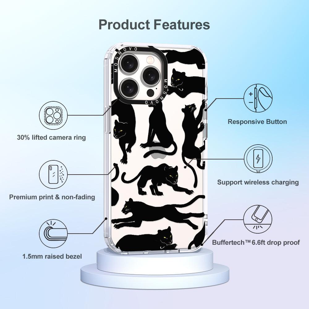 Black Panther Phone Case - iPhone 15 Pro Max Case - MOSNOVO