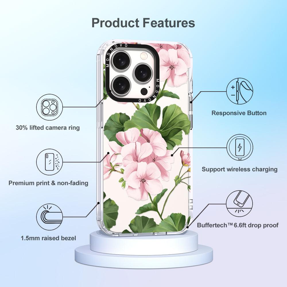 Geranium Phone Case - iPhone 15 Pro Case - MOSNOVO