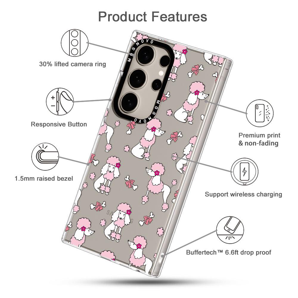 Pink Poodle Phone Case - Samsung Galaxy S24 Ultra Case - MOSNOVO