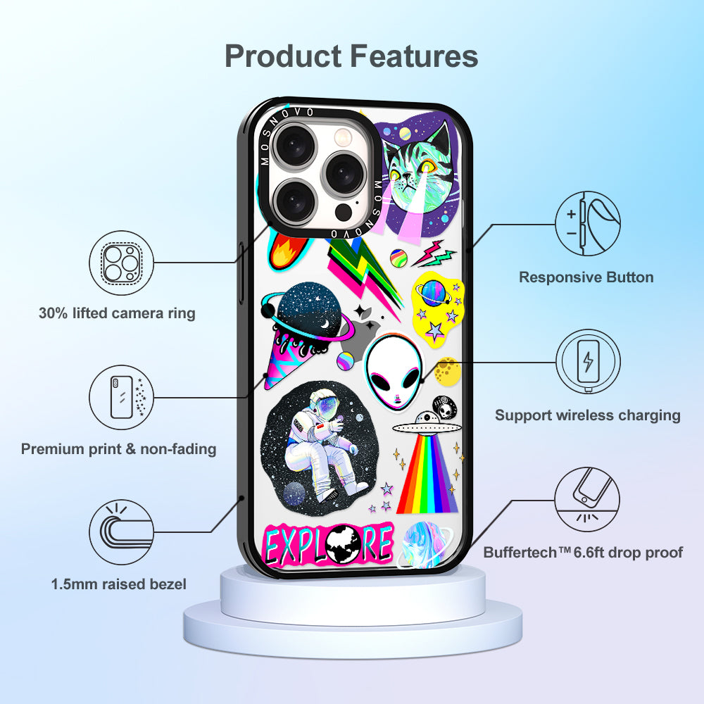 Sci-Fi Stickers Phone Case - iPhone 15 Pro Max Case - MOSNOVO