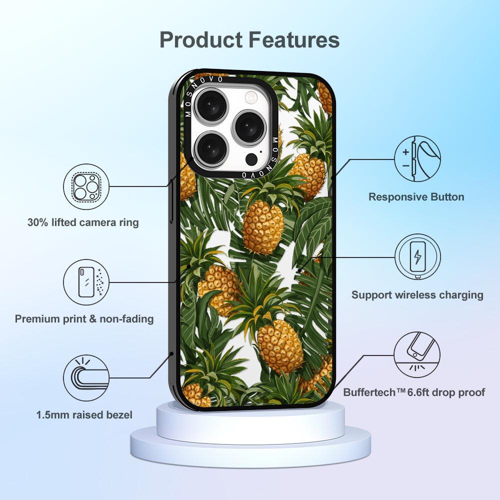 Pineapple Botany Phone Case - iPhone 15 Pro Case - MOSNOVO