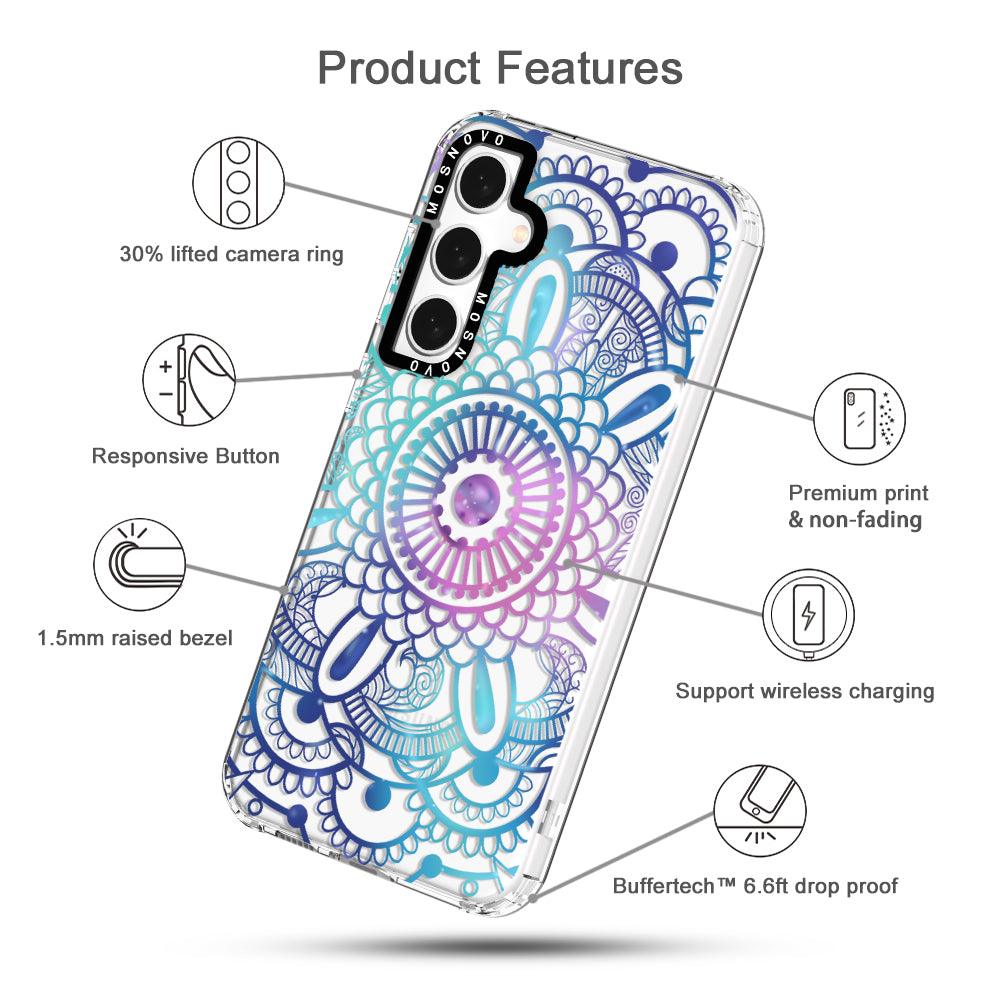 Violet Blue Mandala Phone Case - Samsung Galaxy S23 FE Case