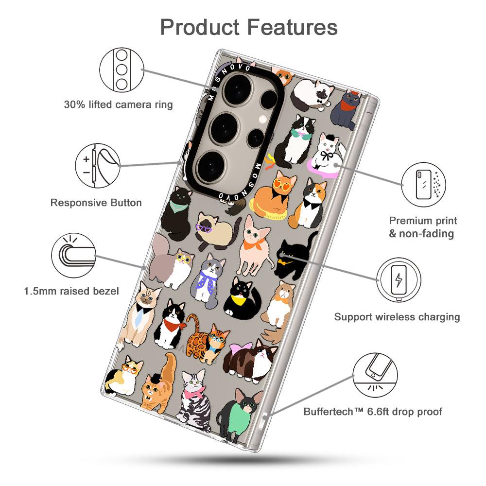 Cute Cats Phone Case - Samsung Galaxy S24 Ultra Case - MOSNOVO