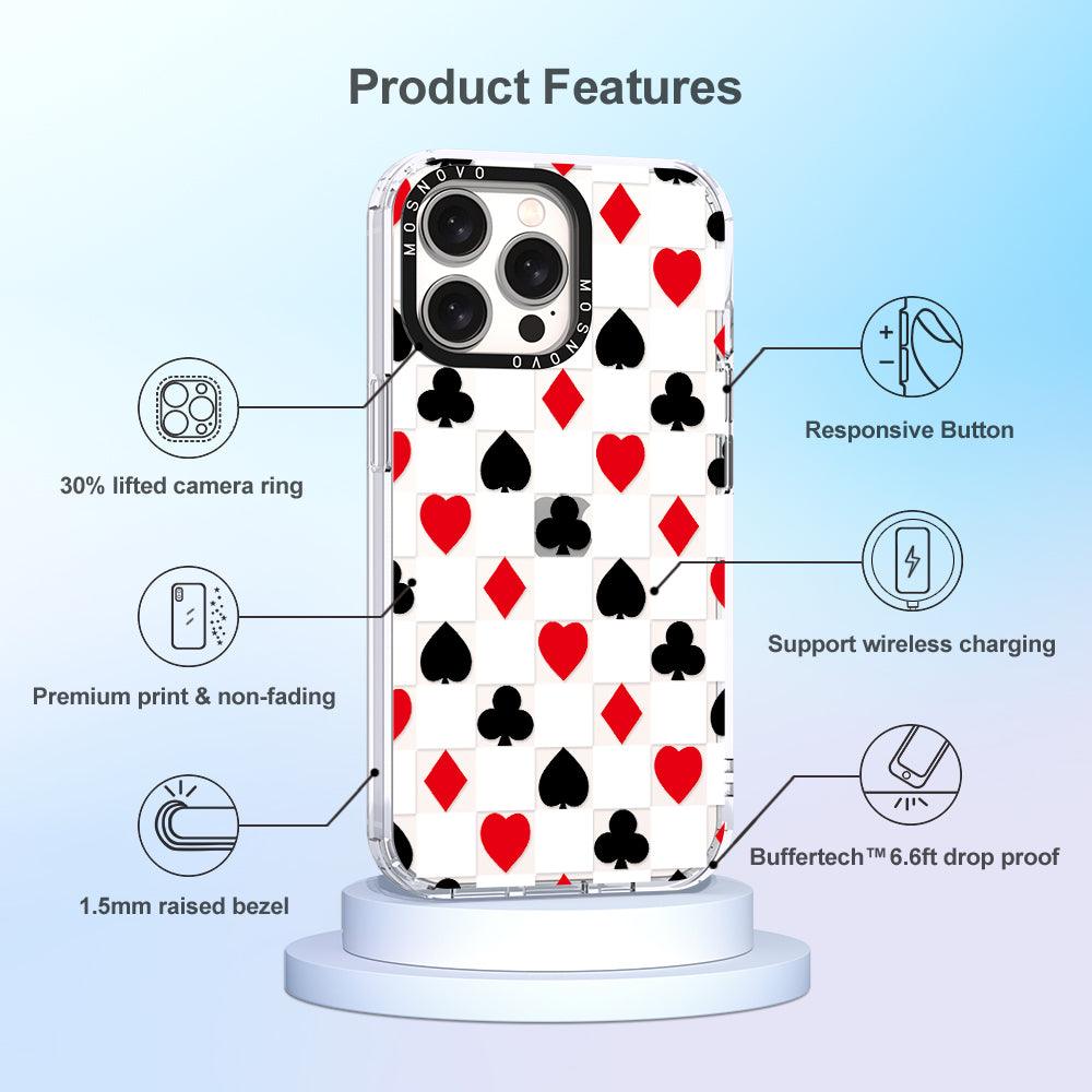 Checker Poker Phone Case - iPhone 15 Pro Max Case - MOSNOVO