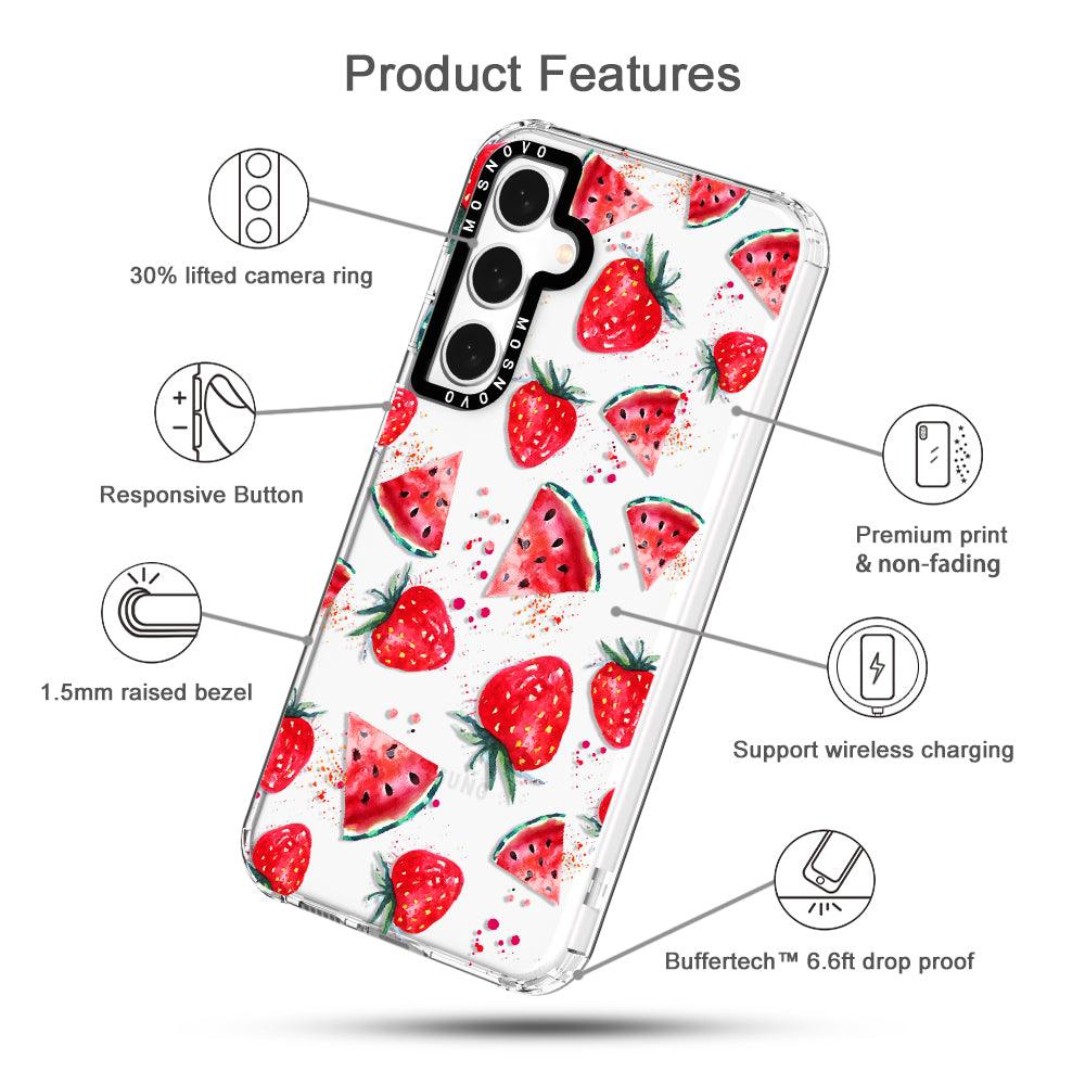 Watermelon Strawberry Phone Case - Samsung Galaxy S23 FE Case