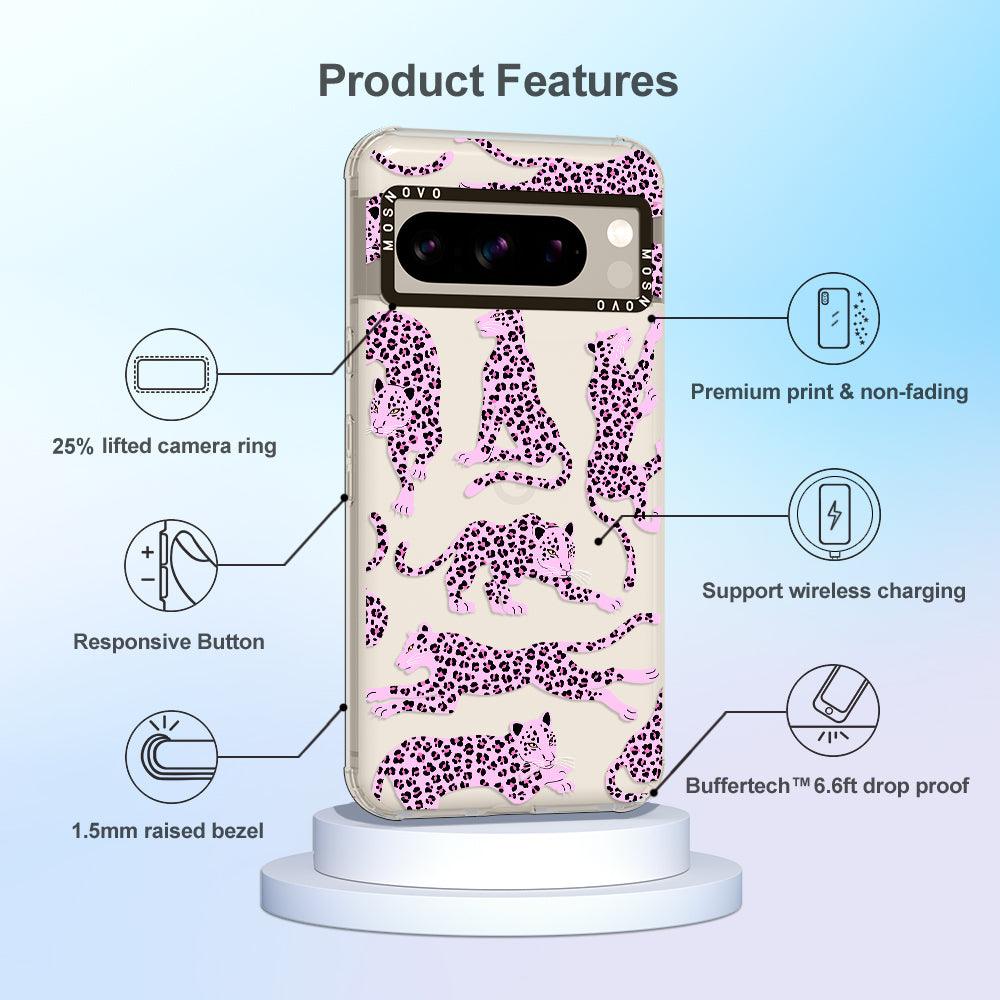 Pink Leopard Phone Case - Google Pixel 8 Pro Case - MOSNOVO