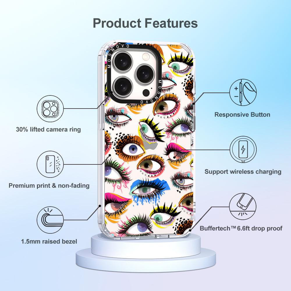 Eyes Phone Case - iPhone 15 Pro Case - MOSNOVO