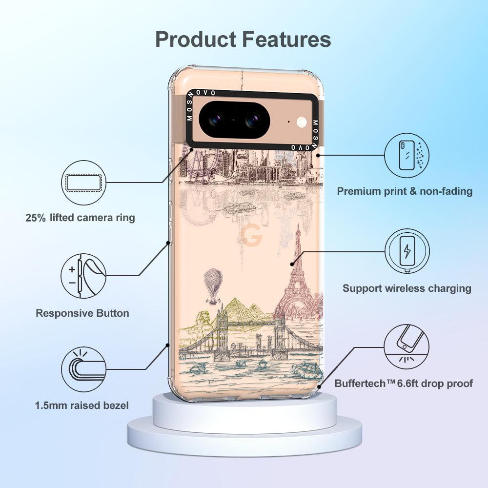 The World City Phone Case - Google Pixel 8 Case - MOSNOVO