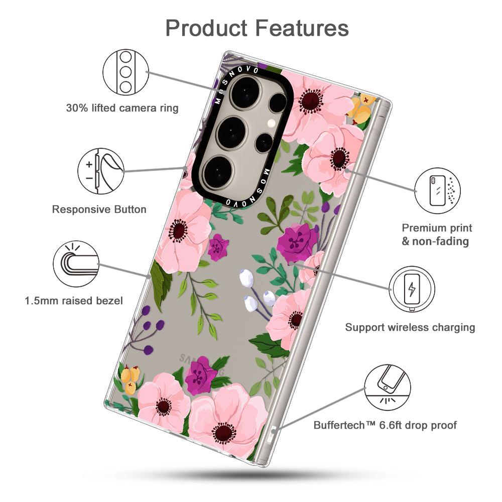 Watercolor Floral Phone Case - Samsung Galaxy S24 Ultra Case - MOSNOVO