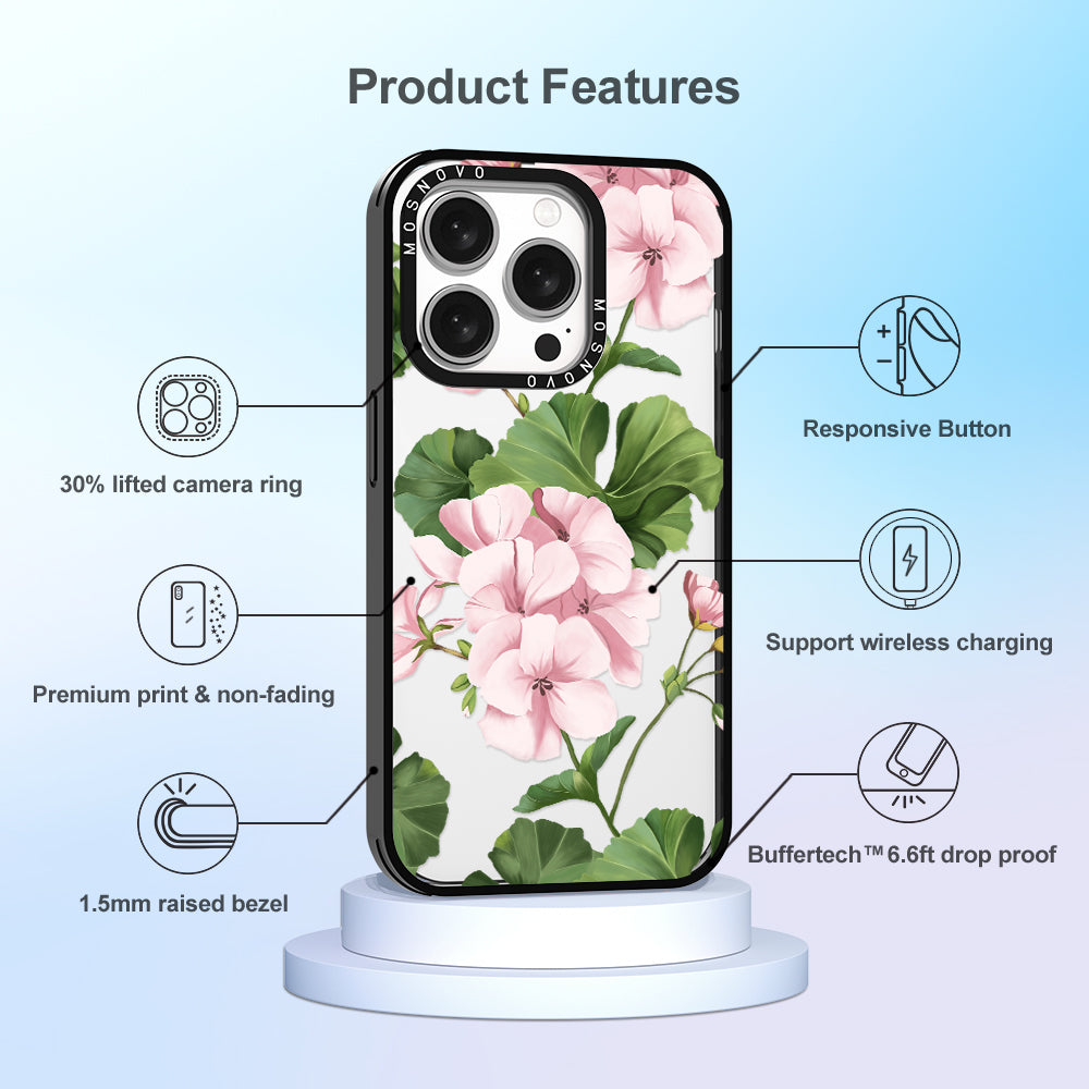 Geranium Phone Case - iPhone 15 Pro Case - MOSNOVO