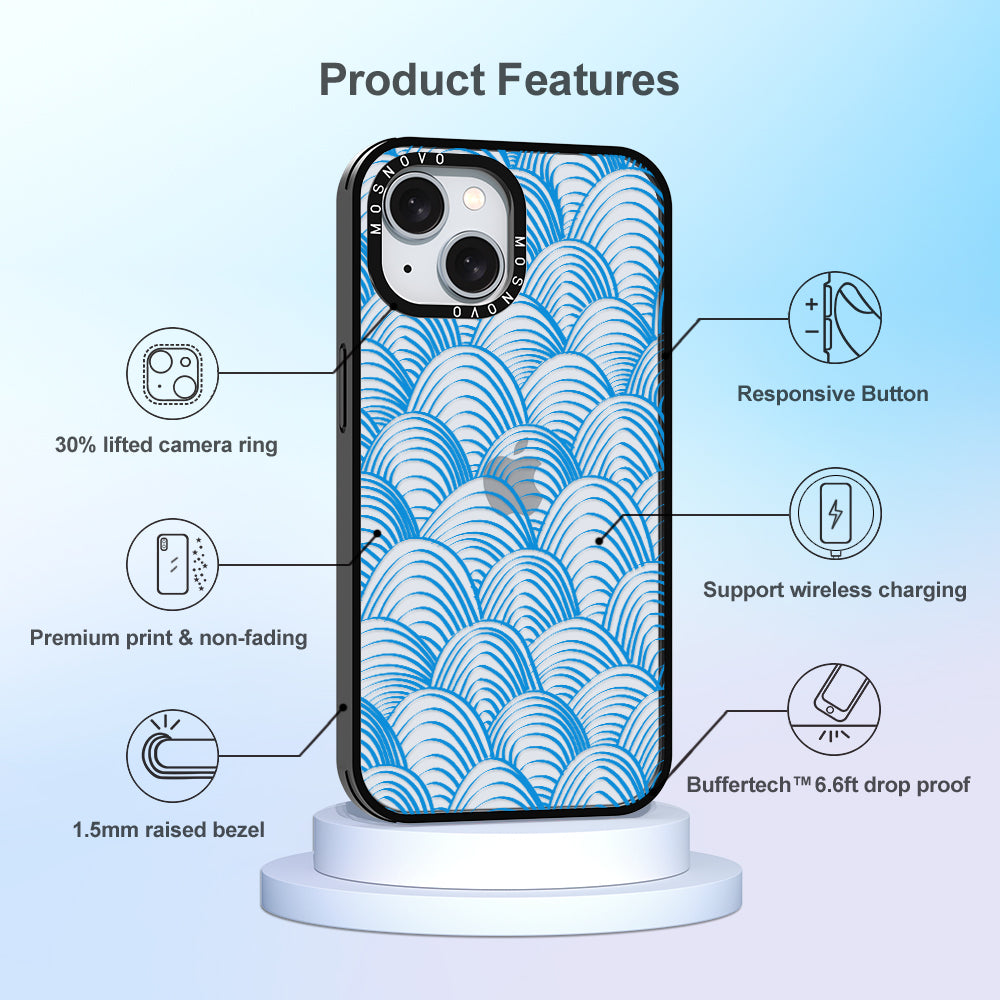 Wavy Wave Phone Case - iPhone 15 Plus Case - MOSNOVO