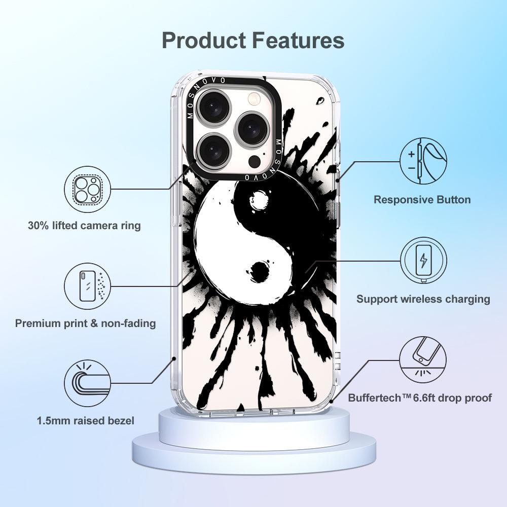 Ying Yang Phone Case - iPhone 15 Pro Case - MOSNOVO