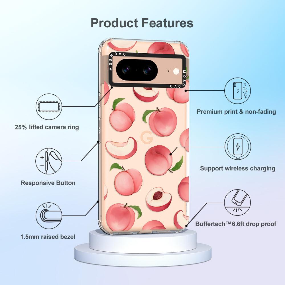 Cute Peach Phone Case - Google Pixel 8 Case - MOSNOVO