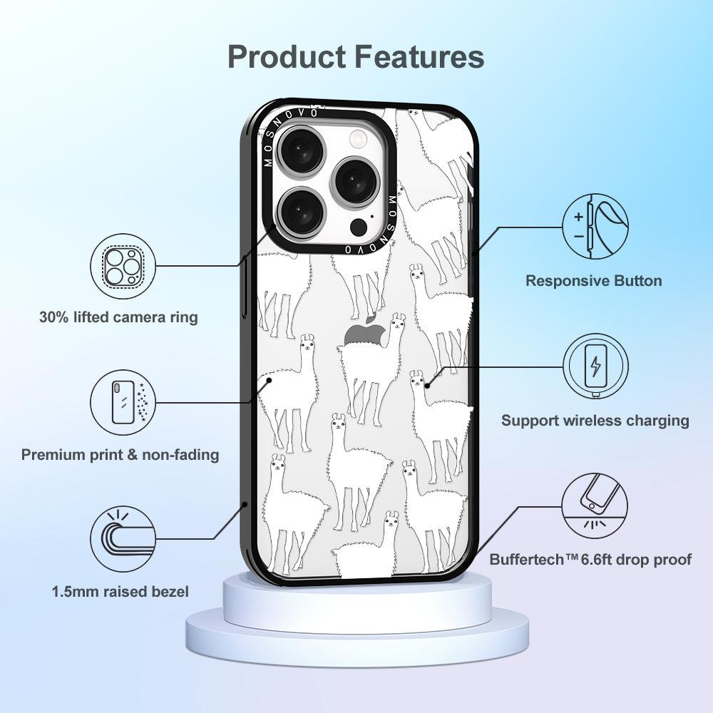 Llama Phone Case - iPhone 15 Pro Case - MOSNOVO