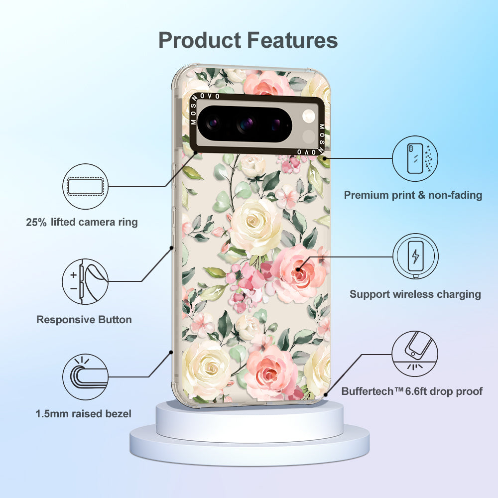 Watercolor Flower Floral Phone Case - Google Pixel 8 Pro Case - MOSNOVO