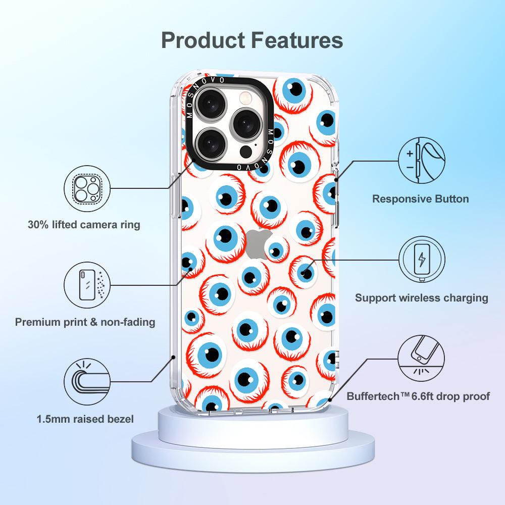 Scary Eyeball Phone Case - iPhone 15 Pro Max Case - MOSNOVO