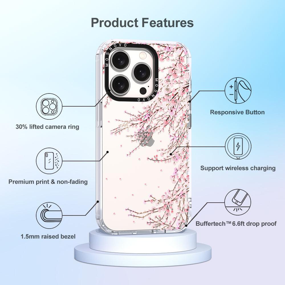 Cherry Blossom Phone Case - iPhone 15 Pro Case Clear