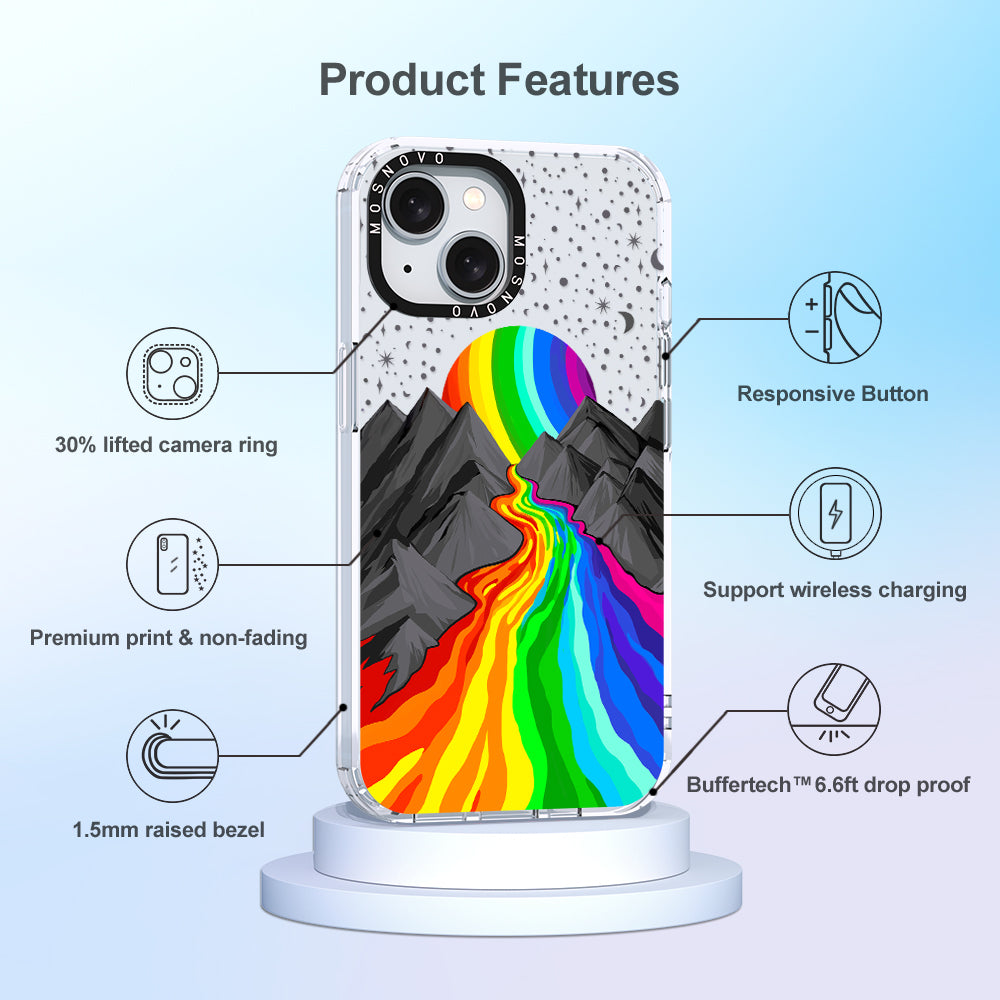 Rainbow Landscape Phone Case - iPhone 15 Plus Case - MOSNOVO