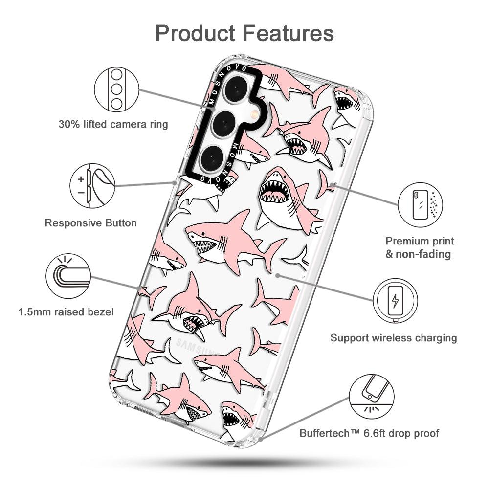 Pink Sharks Phone Case - Samsung Galaxy S23 FE Case