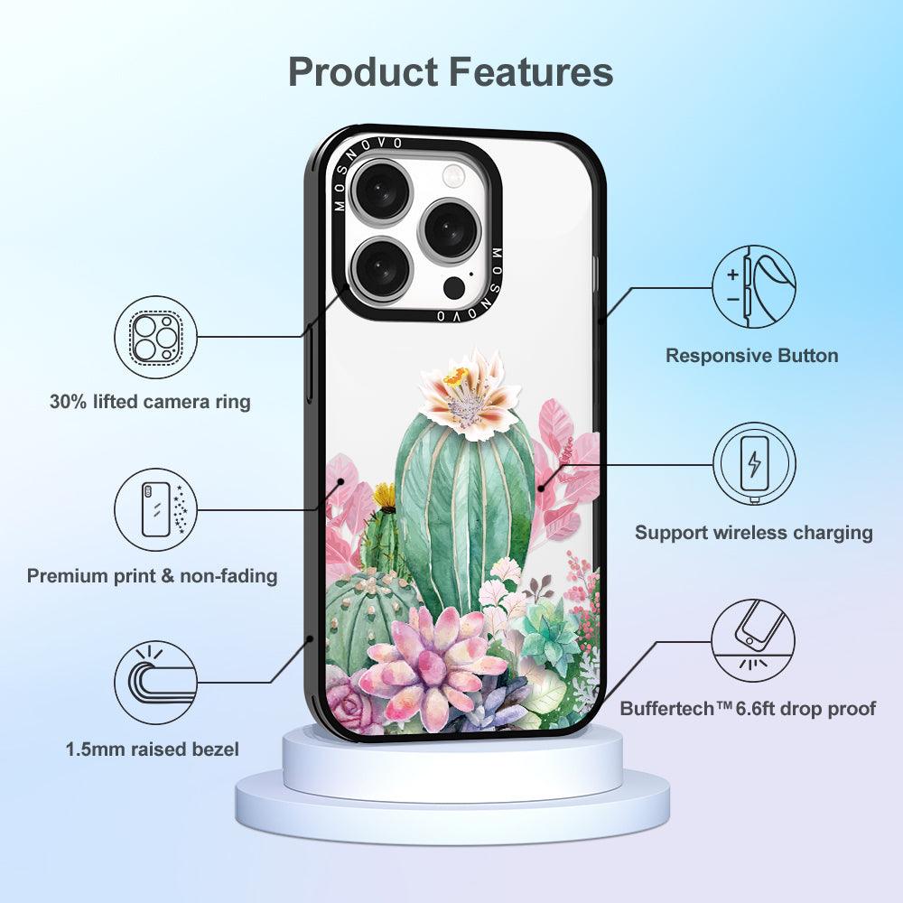 Cactaceae Phone Case - iPhone 15 Pro Case - MOSNOVO