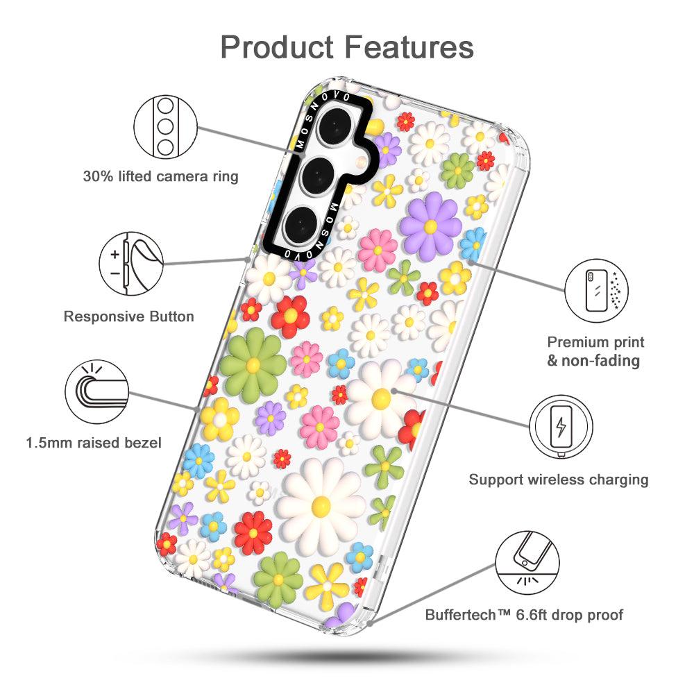 3D Flowers Phone Case - Samsung Galaxy S23 FE Case