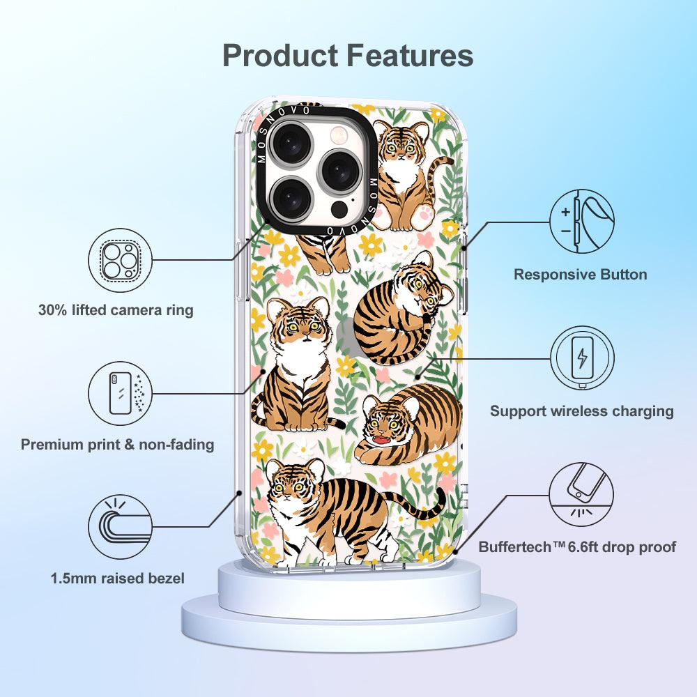 Cute Tiger Phone Case - iPhone 15 Pro Max Case - MOSNOVO