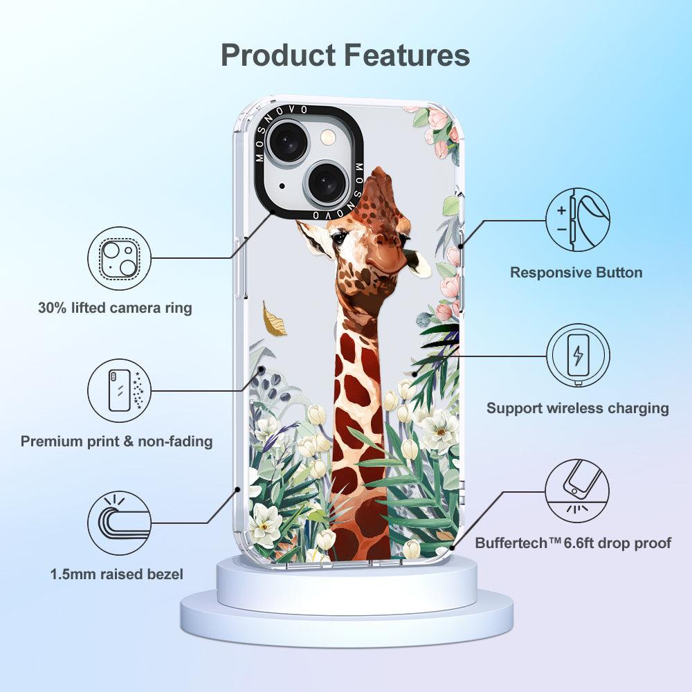 Giraffe In The Garden Phone Case - iPhone 15 Plus Case - MOSNOVO