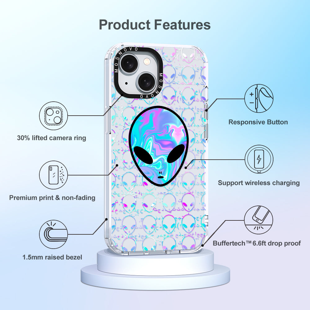 Space Alien Phone Case - iPhone 15 Plus Case - MOSNOVO