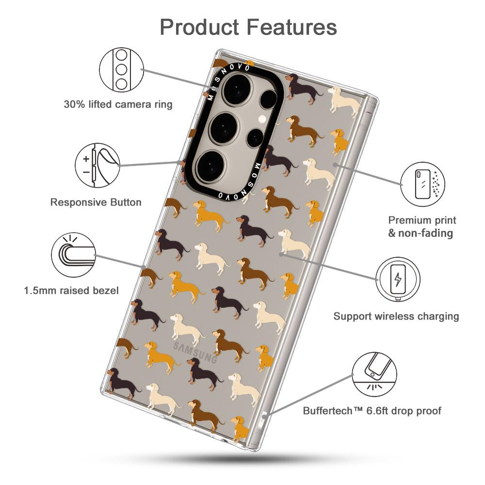 Cute Dachshund Phone Case - Samsung Galaxy S24 Ultra Case - MOSNOVO