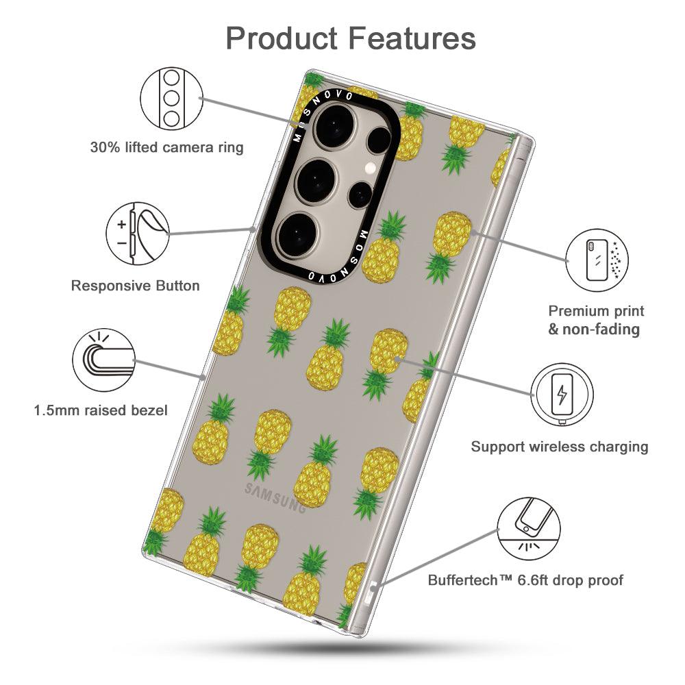 Cute Hawaiian Pineapple Phone Case - Samsung Galaxy S24 Ultra Case - MOSNOVO