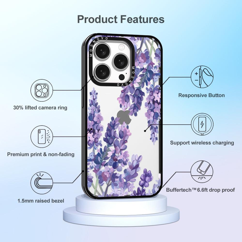 Lavender Phone Case - iPhone 15 Pro Case - MOSNOVO