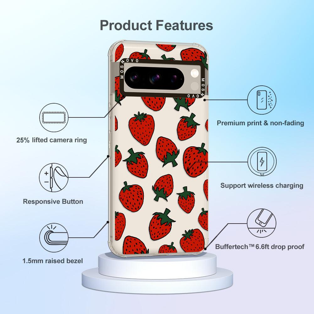 Red Strawberry Phone Case - Google Pixel 8 Pro Case - MOSNOVO