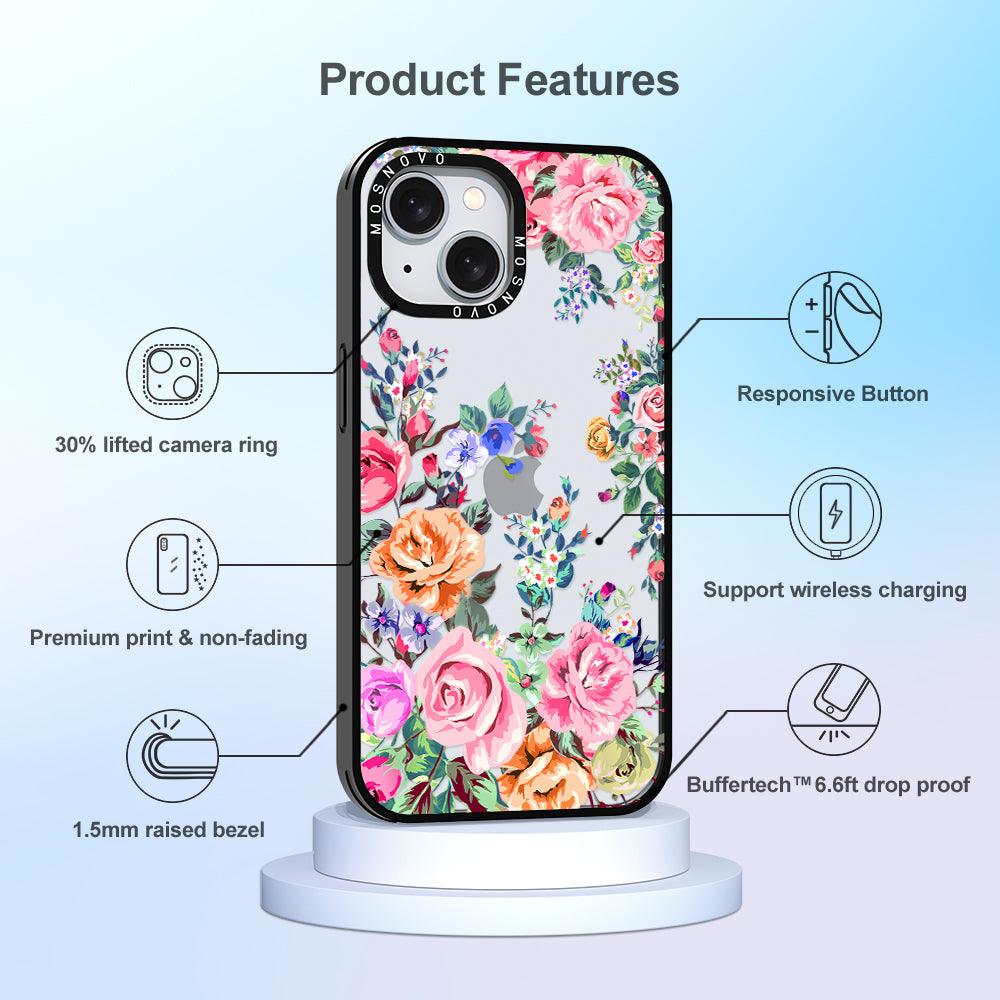 Flower Garden Phone Case - iPhone 15 Case - MOSNOVO