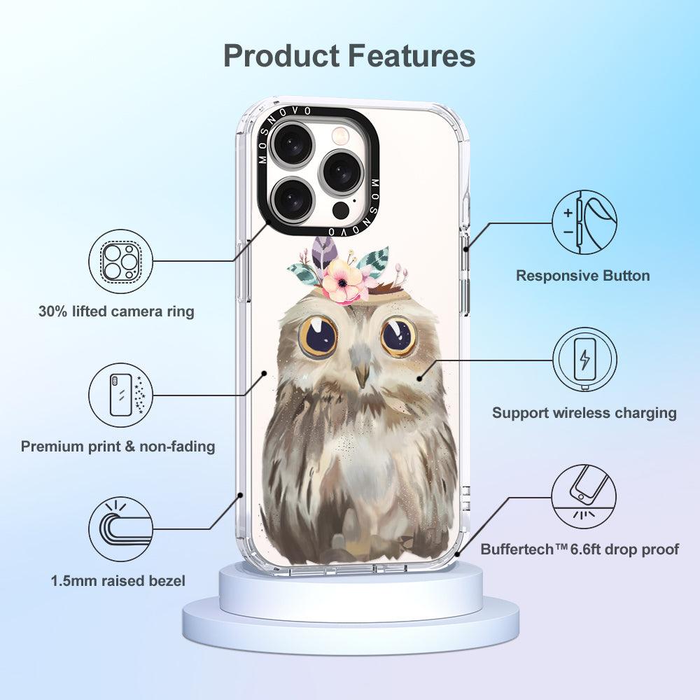 Cute Owl Phone Case - iPhone 15 Pro Max Case - MOSNOVO